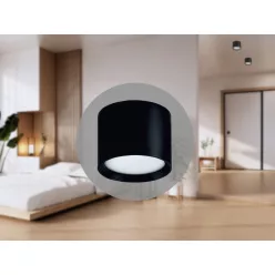   LED mennyezeti lámpa 12W 4000K 1020lm fekete alumínium LPL522B