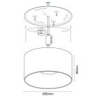 LED Lámpatest falra szerelhető 12W 900lm 4000K Fekete IP20 - LPL522CB
