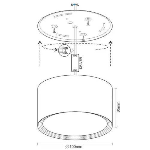 LED mennyezeti lámpa 12W 4000K 1020lm fehér alumínium LPL522