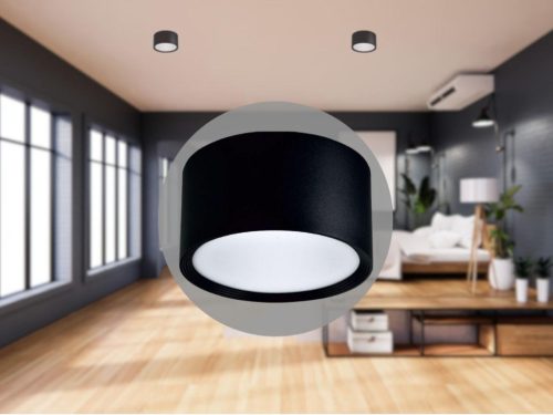 LED mennyezeti lámpa 14W 4000K 1250lm fekete alumínium LPL523B