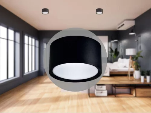 LED mennyezeti lámpa 14W 4000K 1250lm fekete alumínium LPL523B