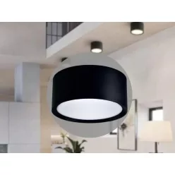   LED mennyezeti lámpa 17W 4000K 1500lm fekete alumínium LPL524B