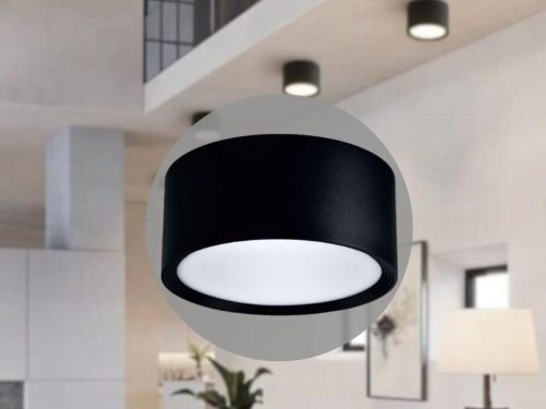 LED mennyezeti lámpa 17W 4000K 1500lm fekete alumínium LPL524B