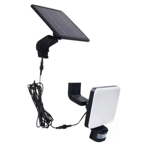 LED napelemes lámpa 12W, 1200 lm, 3000K-6500K, IP54, érzékelővel, 181x347x160 mm - LS022