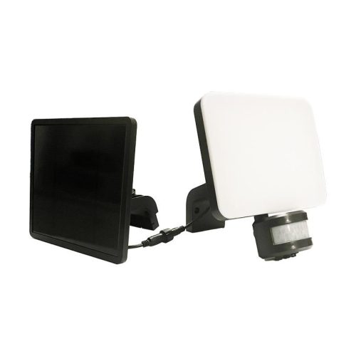 LED napelemes lámpa 12W, 1200 lm, 3000K-6500K, IP54, érzékelővel, 181x347x160 mm - LS022