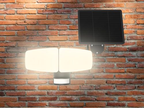LED Kültéri napelemes lámpa érzékelővel 12W 1200Lm 3000K–6500K IP54 LS023