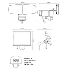 LED Kültéri napelemes lámpa érzékelővel 12W 1200Lm 3000K–6500K IP54 LS023