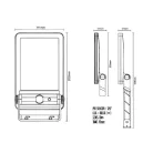 LED Fali napelemes lámpa érzékelővel 5W 500Lm 4000K IP54 LS024
