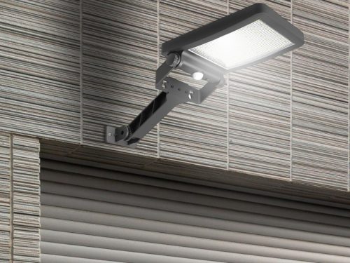 LED Fali napelemes lámpa érzékelővel 5W 500Lm 4000K IP54 LS024