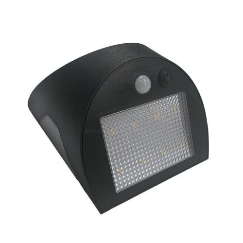 LED Fali napelemes lámpa fekete 3W 300Lm 3000K–4000K IP54 LS025