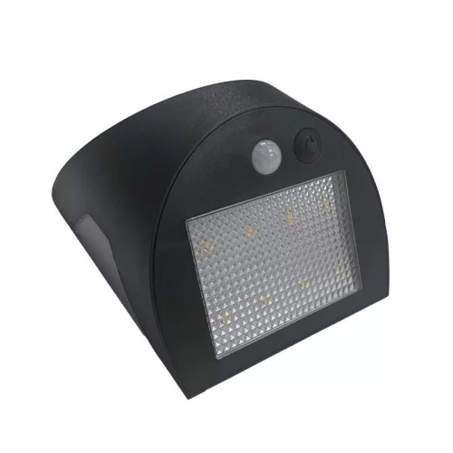LED Fali napelemes lámpa fekete 3W 300Lm 3000K–4000K IP54 LS025