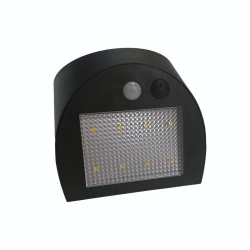 LED Fali napelemes lámpa fekete 3W 300Lm 3000K–4000K IP54 LS025