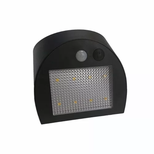 LED Fali napelemes lámpa fekete 3W 300Lm 3000K–4000K IP54 LS025