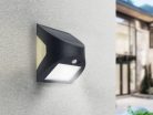 LED Fali napelemes lámpa fekete 3W 300Lm 3000K–4000K IP54 LS025