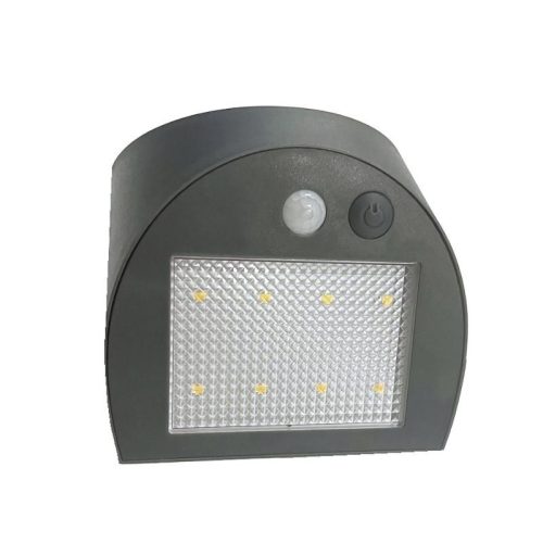 LED Fali napelemes lámpa szürke 3W 300Lm 3000K–4000K IP54 LS225