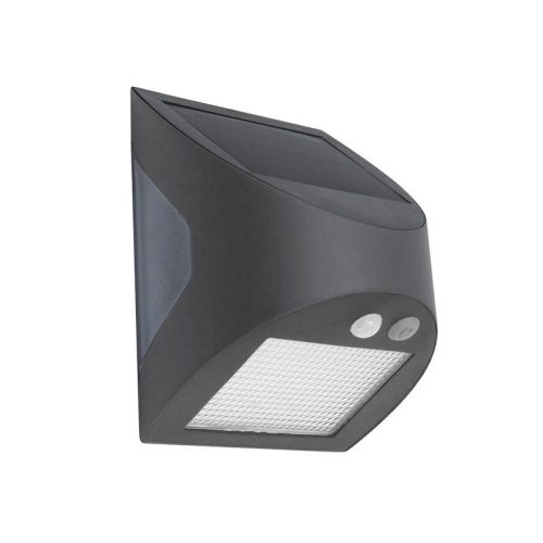 LED Fali napelemes lámpa szürke 3W 300Lm 3000K–4000K IP54 LS225