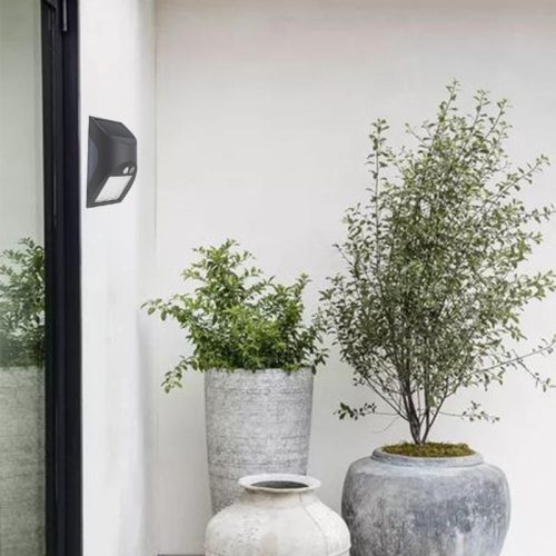 LED Fali napelemes lámpa szürke 3W 300Lm 3000K–4000K IP54 LS225