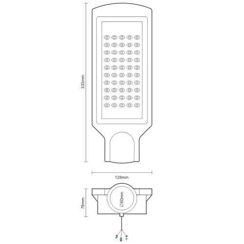 LED utcai lámpa 30W / 4000K - LSL321N