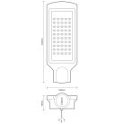 LED Utcai lámpa 50W 6100lm Természetes fehér 4000K IP65 - LSL322N