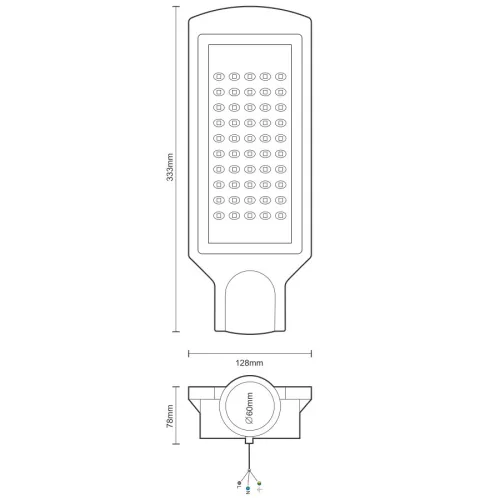 LED utcai lámpa 50W / 4000K - LSL322N