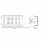 LED utcai lámpa 50W, 5000Lm, 4000K természetes fehér, IP65, 333x127x58mm - LSL322