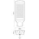 LED Utcai lámpa 100W 12000lm Természetes fehér 4000K IP65 - LSL323N