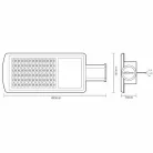 LED utcai lámpa 60W 6900lm 2700K meleg fehér IP65 IK08 fémszürke - LSL512
