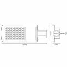 LED utcai lámpa 80W 5000K IP65 fémszürke 550x215x80mm - LSL523