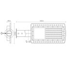 LED Utcai lámpa 100W 15000lm Természetes fehér 5000K IP65 - LSL723