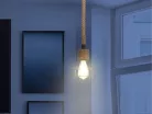 Függesztett mennyezeti lámpa természetes kötél E27 foglalattal, 60W, IP20 - ME0001