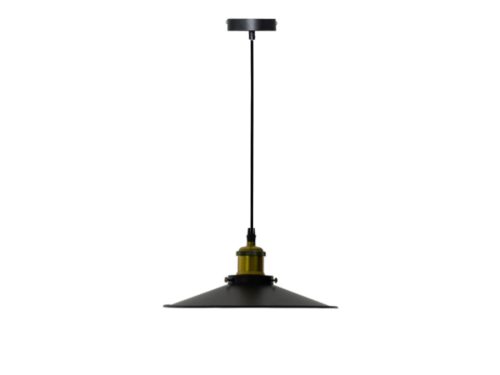 Fém függőlámpa 60W E27 foglalattal, fekete, Ø260x1000 mm - ME0003R