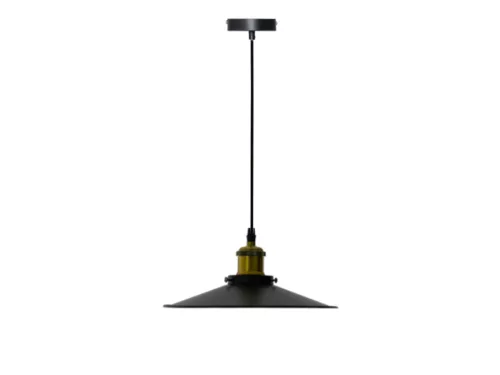 Fém függőlámpa 60W E27 foglalattal, fekete, Ø260x1000 mm - ME0003R