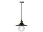 Fém függőlámpa 60W E27 foglalattal, fekete, Ø260x1000 mm - ME0003R