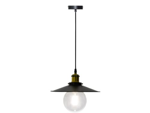 Fém függőlámpa 60W E27 foglalattal, fekete, Ø260x1000 mm - ME0003R