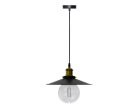 Fém függőlámpa 60W E27 foglalattal, fekete, Ø260x1000 mm - ME0003R