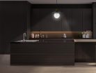 Fém függőlámpa 60W E27 foglalattal, fekete, Ø260x1000 mm - ME0003R