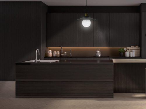 Fém függőlámpa 60W E27 foglalattal, fekete, Ø260x1000 mm - ME0003R