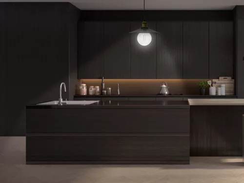 Fém függőlámpa 60W E27 foglalattal, fekete, Ø260x1000 mm - ME0003R