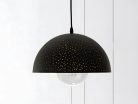 Fém függőlámpa 60W E27 foglalattal, fekete, Ø300x1500 mm - ME0004R