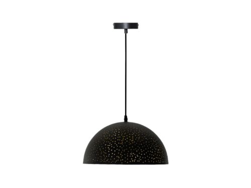 Fém függőlámpa 60W E27 foglalattal, fekete, Ø300x1500 mm - ME0004R