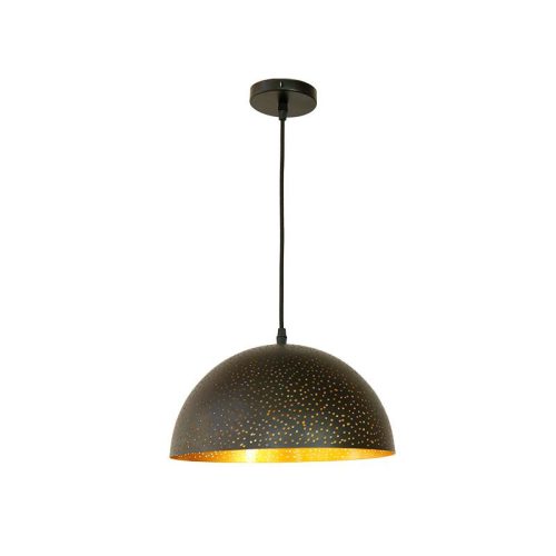 Fém függőlámpa 60W E27 foglalattal, fekete, Ø300x1500 mm - ME0004R