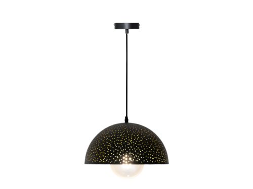 Fém függőlámpa 60W E27 foglalattal, fekete, Ø300x1500 mm - ME0004R