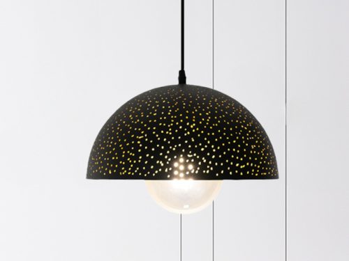 Fém függőlámpa 60W E27 foglalattal, fekete, Ø300x1500 mm - ME0004R