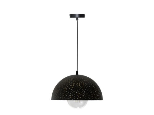 Fém függőlámpa 60W E27 foglalattal, fekete, Ø300x1500 mm - ME0004R