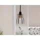Fém függőlámpa 60W E27 foglalattal, fekete, Ø150x170x800 mm - ME0009