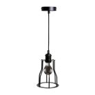 Fém függőlámpa 60W E27 foglalattal, fekete, Ø150x170x800 mm - ME0009