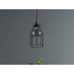   LED fekete fém függeszték 1xE27, max.60W, Ø220x1000mm, IP20 - ME0011
