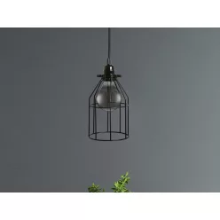   LED fekete fém függeszték 1xE27, max.60W, Ø220x1000mm, IP20 - ME0011