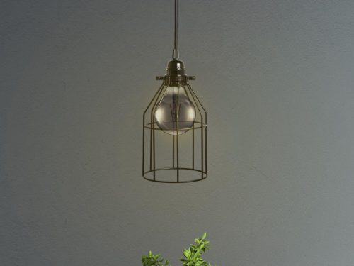 LED fekete fém függeszték 1xE27, max.60W, Ø220x1000mm, IP20 - ME0011