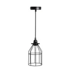 LED fekete fém függeszték 1xE27, max.60W, Ø220x1000mm, IP20 - ME0011